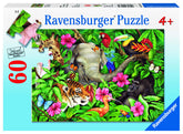 Ravensburger Tropical Friends - 60 Piece Jigsaw Puzzle for Kids - Every Piece is Unique, Pieces Fit Together Perfectly (9533)